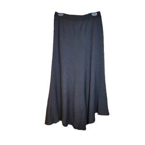 Veritas Women's Wool Blend Flare Midi Skirt Charcoal Gray Size 10